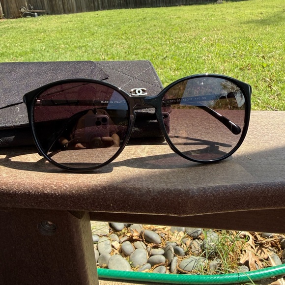 Chanel Interlocking CC logo oversized sunglasses